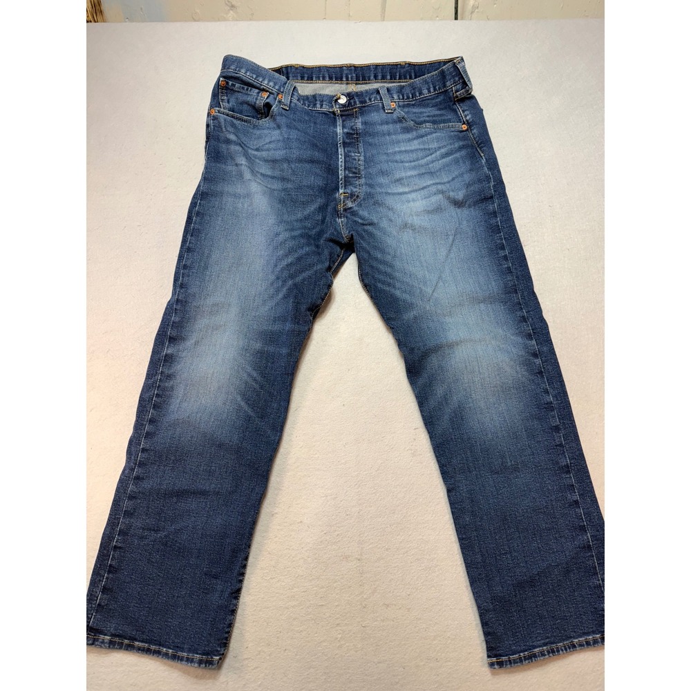 Levi's 501 Button Fly Jeans Straight Leg Dark Wash Denim W38 L29‎